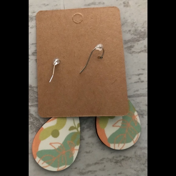 Handmade teardrop sublimation earrings BoHo style - Picture 2 of 3